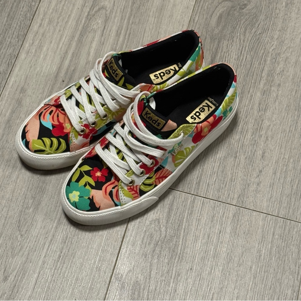 Keds Kids Tropical Like New Colorful Floral Sneakers Size 4 — image 2 of 8